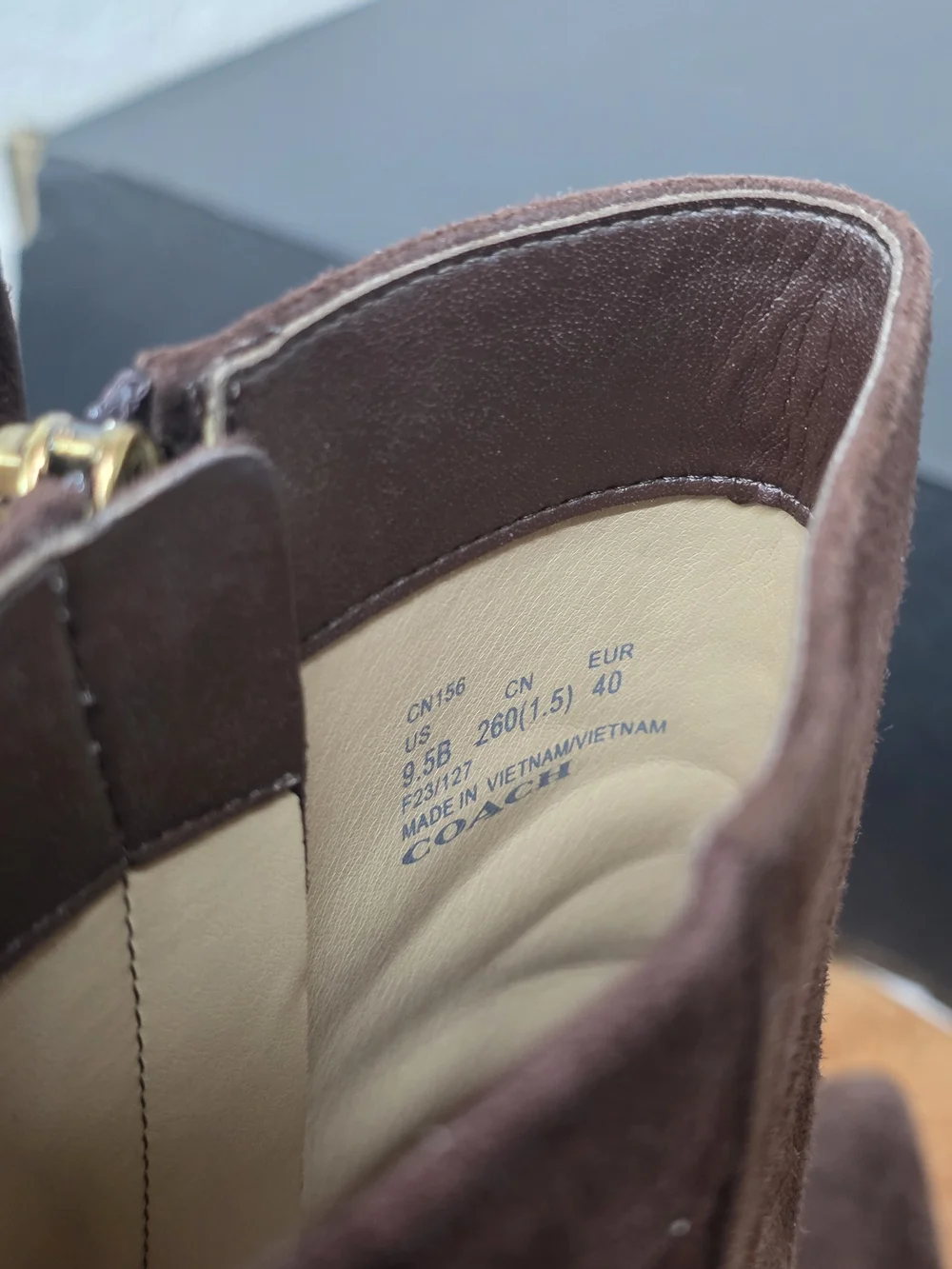 COACH Women's Brown Suede Ankle Boots